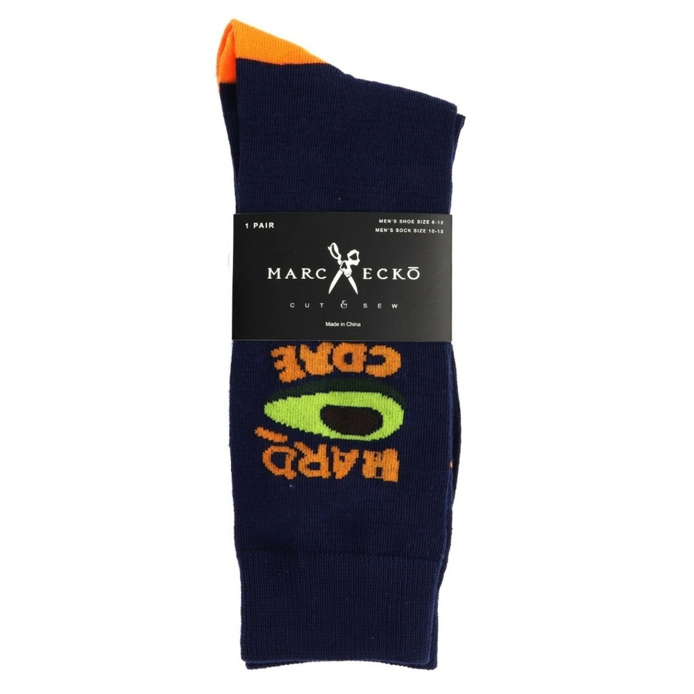 Marc Ecko Hard Core Avocado Navy Blue Dress Socks